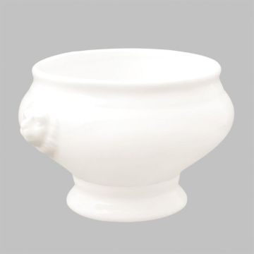 Бульонница 450 мл d 11 см h10,5 см горшочек "Лев" белая фарфор P.L. Proff Cuisine [3]