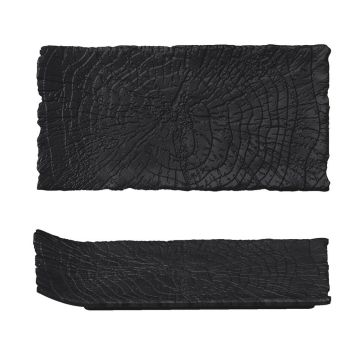Блюдо прямоугольное 30*15 см h2,5 см с бортом Side Up1 Black Raw Wood P.L. Proff Cuisine [4]