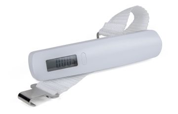 Кантер - весы  дорожные (до 50 кг) с мобильной батареей (Power Bank) белые