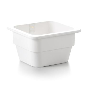 Гастроемкость 1/6 h100 мм пластик меламин 174*159*100 мм 1,6 л White P.L. Proff Cuisine