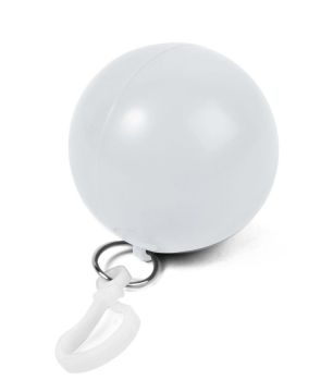 Дождевик в футляре-шарике на карабине, белый