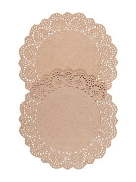 Подкладка кружевная бум. d=14 см. 100 шт/уп Крафт /1/40/