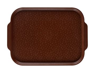 Поднос столовый 450х355 мм с ручками темно-коричневый