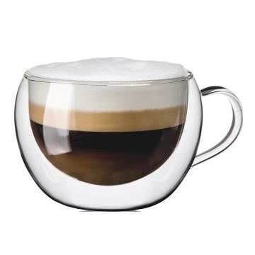 Кружка 270 мл Hemisphere прозрачная набор 2 шт. d 10 см h8 см термостекло P.L. [1]