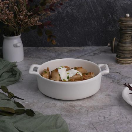 Бульонница 550 мл d 15,8 см h4,5 см с ручками белая фарфор P.L. Proff Cuisine [5]