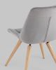 Стул Флекс на деревянных ножках велюр велютто серый