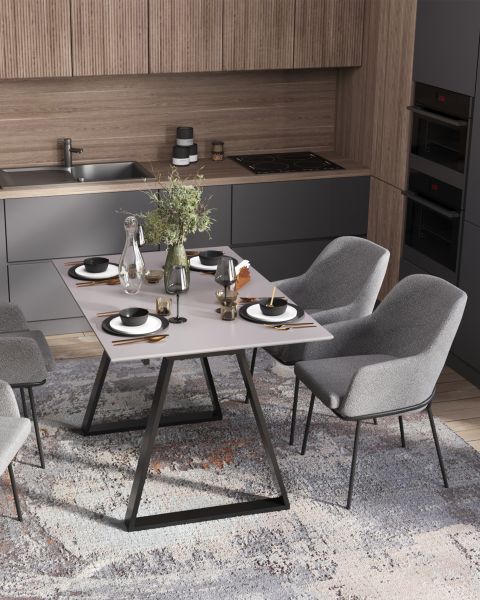 Стул Кози ткань букле серый