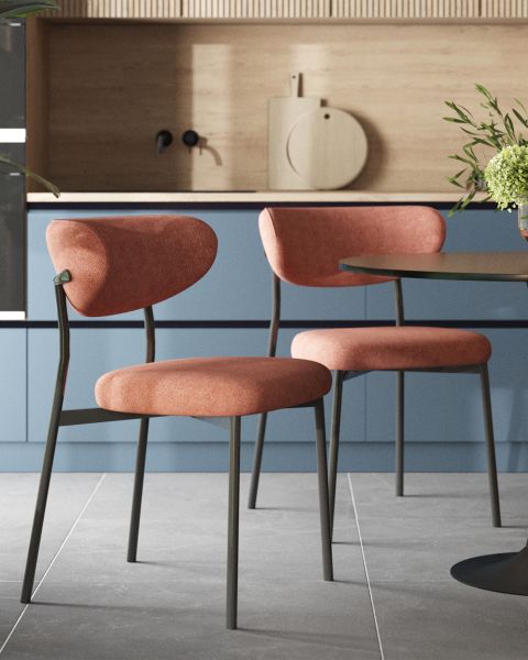 Стул обеденный Ayla коралловый