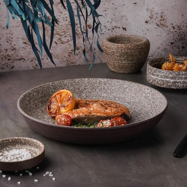 Салатник 1300 мл d 25,7 см h4,4 см Brown Untouched Taiga P.L. Proff Cuisine [1]