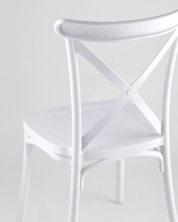 Стул Кроссбэк пластиковый белый