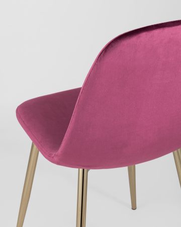 Стул Валенсия велюр бордо золотые ножки