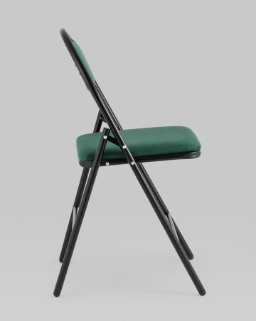 Стул складной Hagen велюр зелёный каркас черный