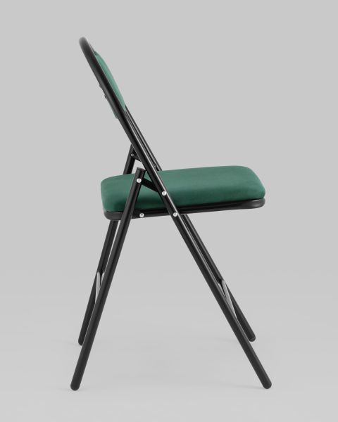 Стул складной Hagen велюр зелёный каркас черный