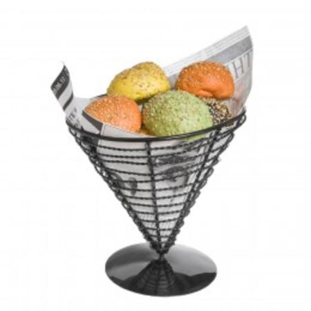 Корзинка для подачи Конус 18*17,5 см черная металл P.L. Proff Cuisine