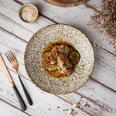 Салатник 750 мл d 24,2 см h5 см Brown Spider Silk P.L. Proff Cuisine [1]