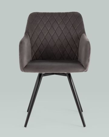 Стул вращающийся Дастин велюр тёмно-серый