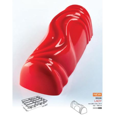 Форма кондитерская Pavoni LADY, силикон, 25*9 см, h 7,5 см, Италия