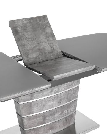 Стол обеденный Гамбург раскладной 160-200*90 серый