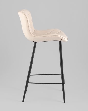 Стул полубарный Vault экокожа светло-серый