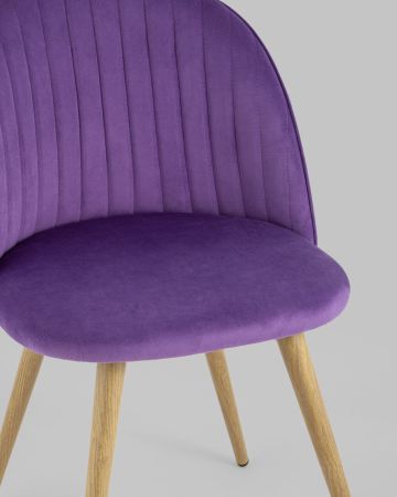 Стул Лион Страйпс велюр лиловый