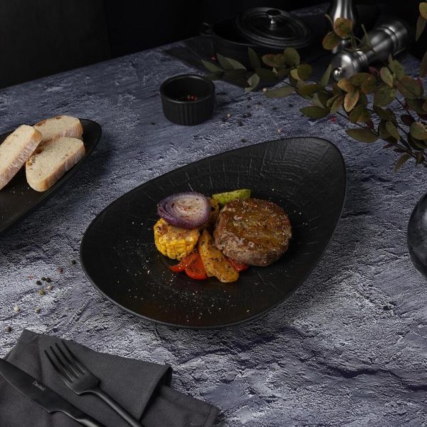 Блюдо овальное 31*23,3 см h5 см Side Up Black Raw Stellar P.L. Proff Cuisine [4]