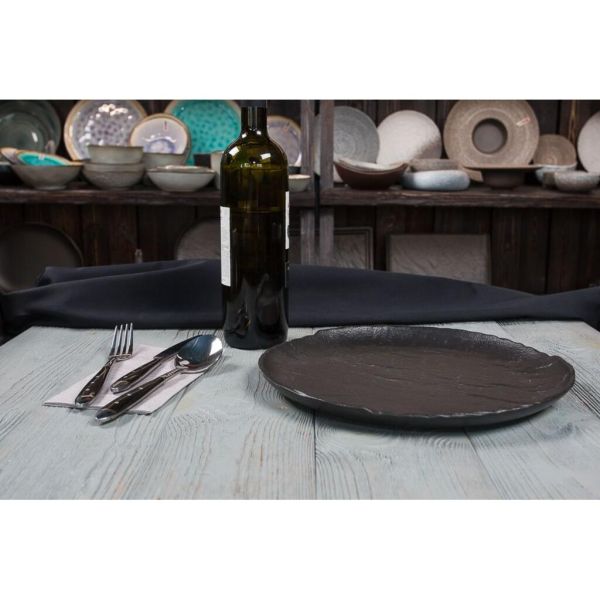 Тарелка d 29 см Uneven Side Black Raw Stellar P.L. Proff Cuisine [3]