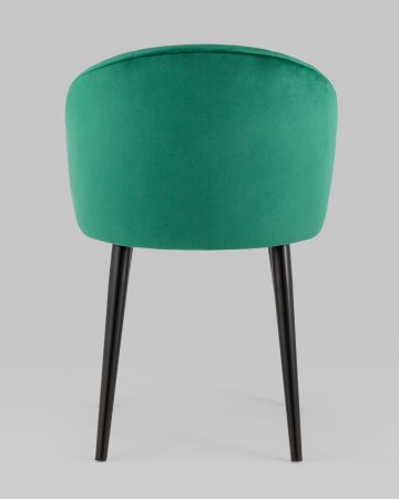 Стул с подлокотниками Брюссель велюр зелёный