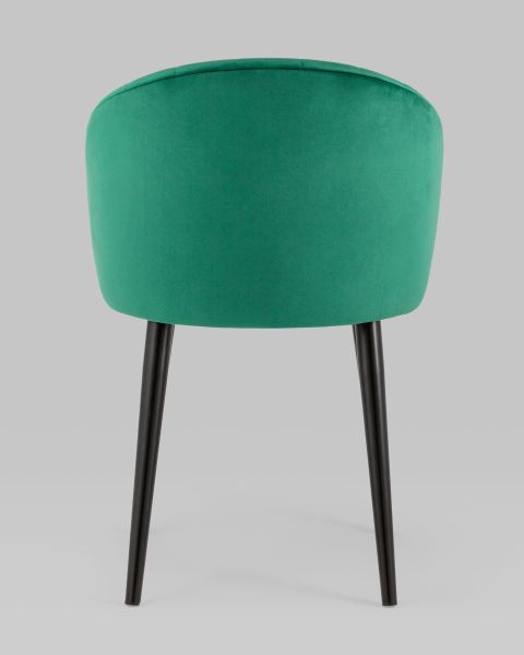 Стул с подлокотниками Брюссель велюр зелёный