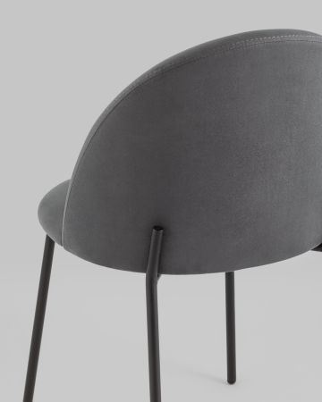 Стул Коди велюр тёмно-серый