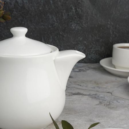Чайник 700 мл d 11,5 см h10,4 см белый фарфор P.L. Proff Cuisine [1]