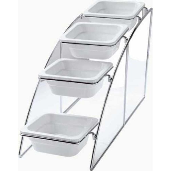 Подставка фуршетная горка 4 яруса для гастроемкостей GN1/6 (215*525*325 мм) SUNNEX