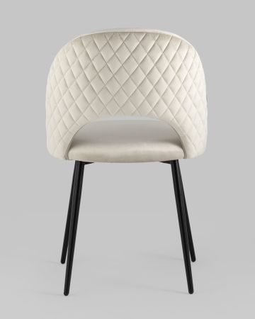 Стул Меган NEW велюр с ромбами бежевый