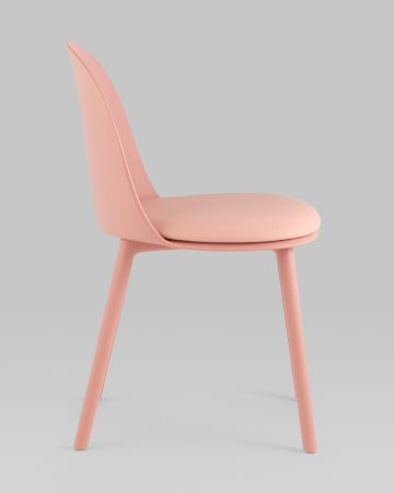 Стул Fog с подушкой пластик пыльно-розовый