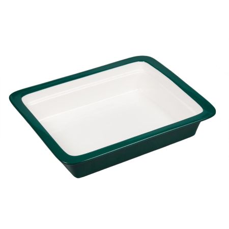 Гастроемкость 1/2 h65 мм фарфор 325*265*65 мм 4 л зеленая/белая P.L. Proff Cuisine