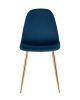 Стул Валенсия SN велюр темно-синий золотые ножки