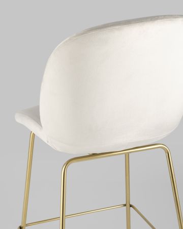 Стул барный Beetle со спинкой бежевый