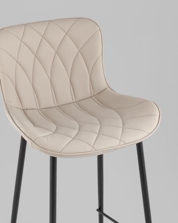 Стул полубарный Vault экокожа серый