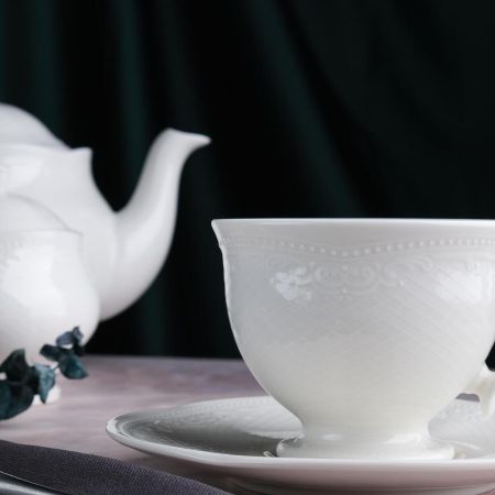 Чайная пара 200 мл белая d 9,3 см h7,2 см Aristocrat Noble [6]