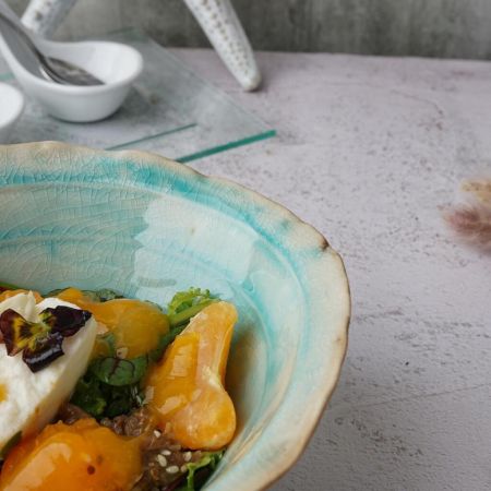 Салатник 450 мл 17*16,5 см h7,5 см Sea Blue Flower Frutti di Mare P.L. [1]