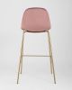 Стул барный Валенсия велюр пыльно-розовый золотые ножки