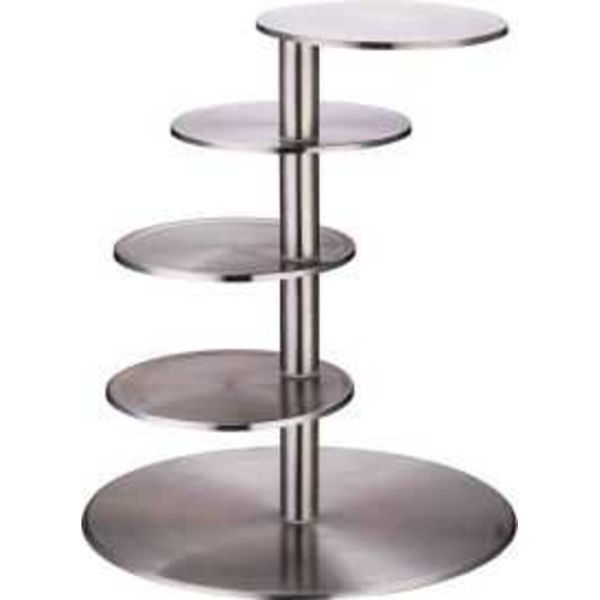 Этажерка 5 ярусов h 43 см d низ 36 см, ост. 20 см нерж. P.L. Proff Cuisine