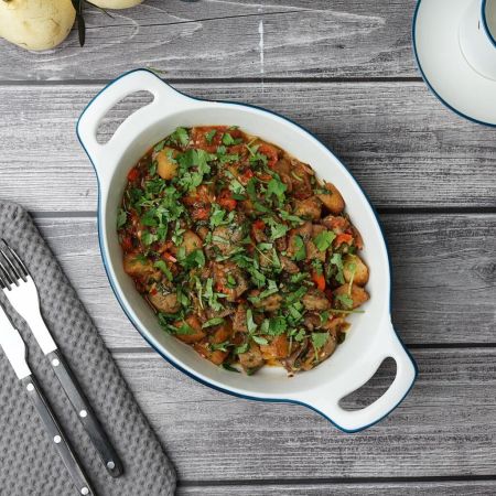 Блюдо овальное 33*20,8 см h5,9 см 1600 мл с ручками Bakery Fusion P.L. Proff Cuisine [1]