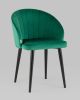 Стул с подлокотниками Брюссель велюр зелёный