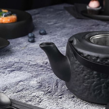 Чайник 750 мл d 12,5 см h9 см с ситом Black Raw Stellar P.L. Proff Cuisine [1]