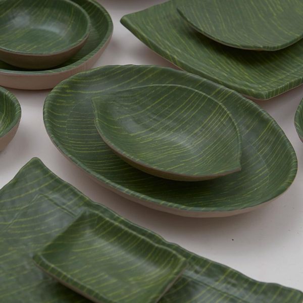 Блюдо 26*3,5 см круглое Green Banana Leaf пластик меламин P.L. Proff Cuisine
