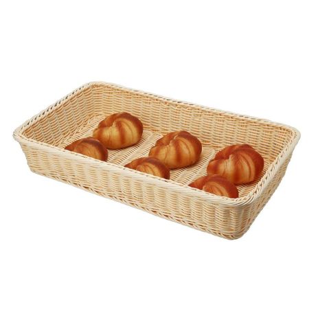 Корзина для хлеба и выкладки 53*33 см h9 см плетеная ротанг бежевая SUNNEX