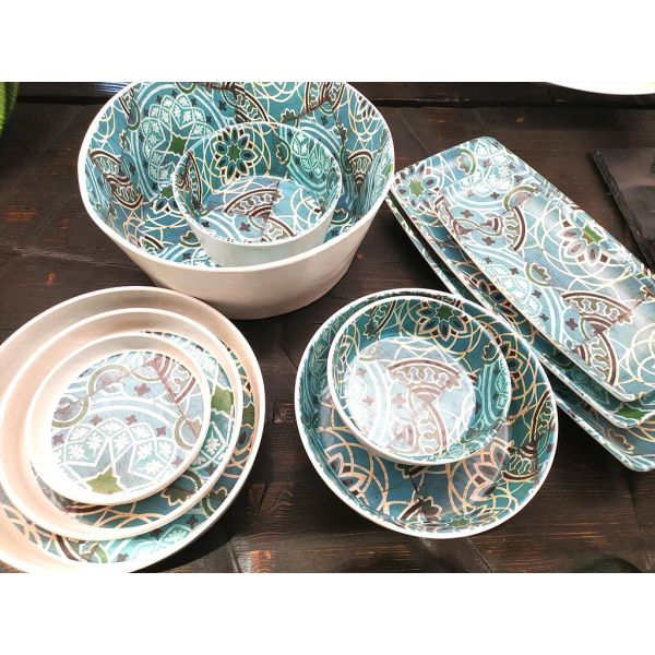 Блюдо 24,8*15,2*2,9 см прямоуг. Damask Blue пластик меламин P.L. Proff Cuisine