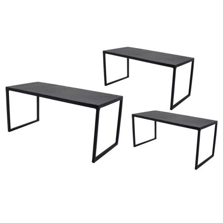 Подставка фуршетная стойка набор 3 шт П прямоуг. (25*12*10 см /28*12*12 см /30*12*16 см) черная P.L.