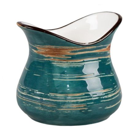 Соусник 100 мл 7,4*4,8 см h6,5 см овальный фарфор Texture Dark Green P.L. [12]