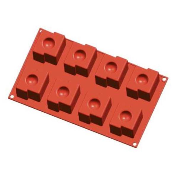 Форма кондитерская "Скайлайн" 8 ячеек 55*50 мм, h 50 мм силикон (30*17,5 см) P.L.